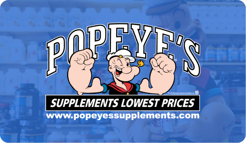 Popeye's Supplements Gift Card