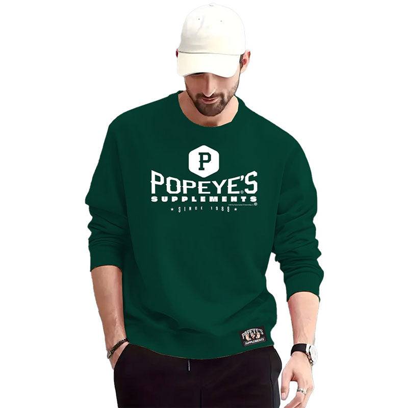 Popeye's Crew-Neck Shield Green