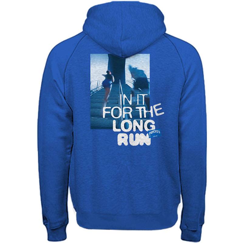 Popeye's Brushed Fleece Hoodie "Long Run" Royal