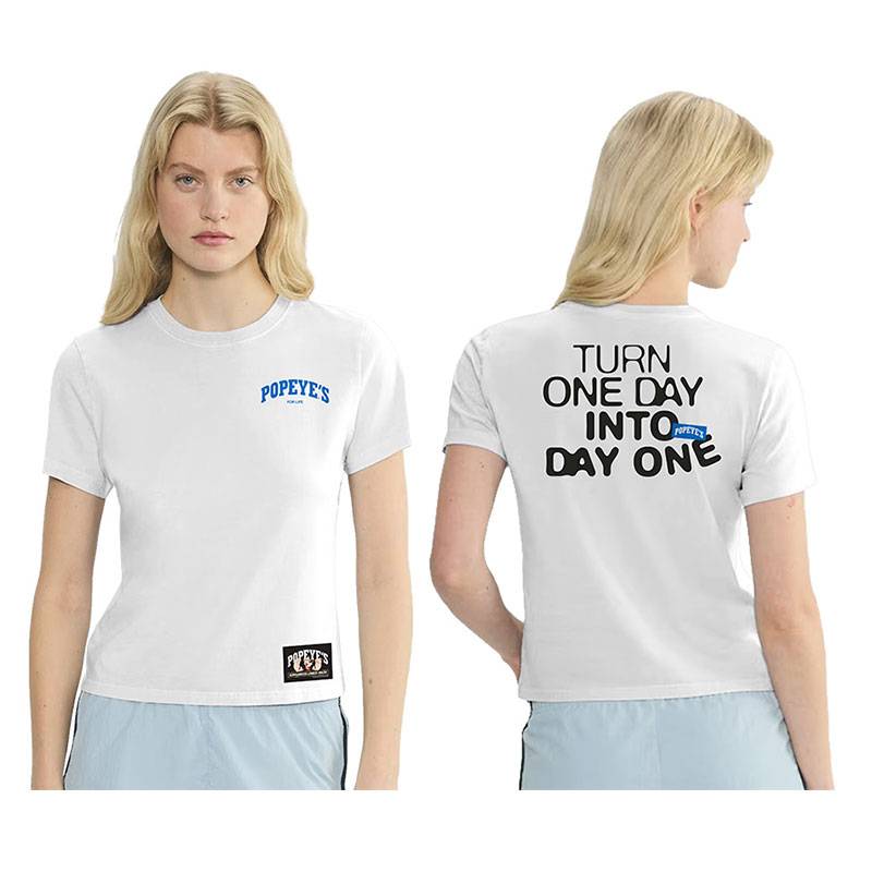 Popeye's Ladies "Day One" T shirt White