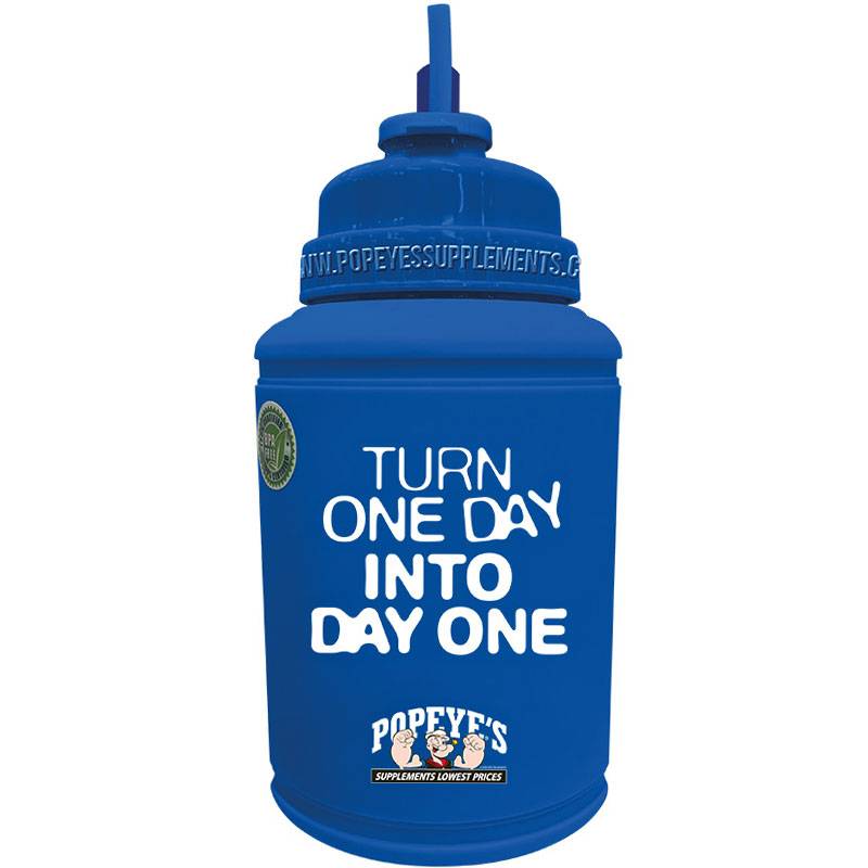 Popeye's Power Jug Flip-N-Sip "Turn One Day" 1 Gallon