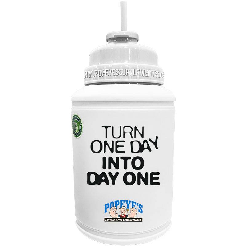 Popeye's Power Jug Flip-N-Sip "Turn One Day" 1 Gallon