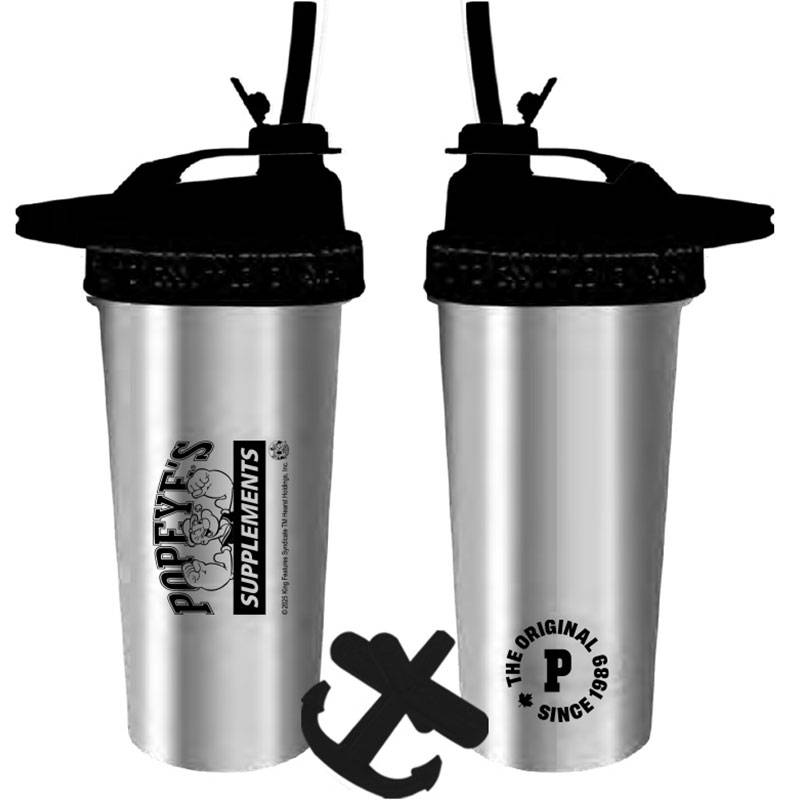 Popeye's Shaker Stainless Steel Silver 32oz