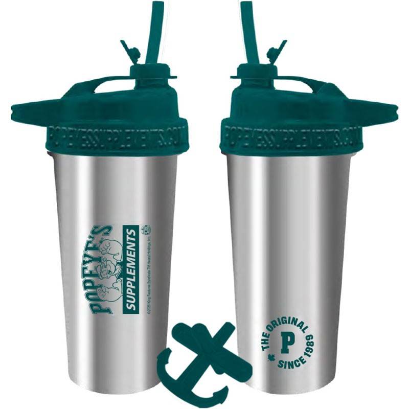 Popeye's Shaker Stainless Steel Silver 32oz