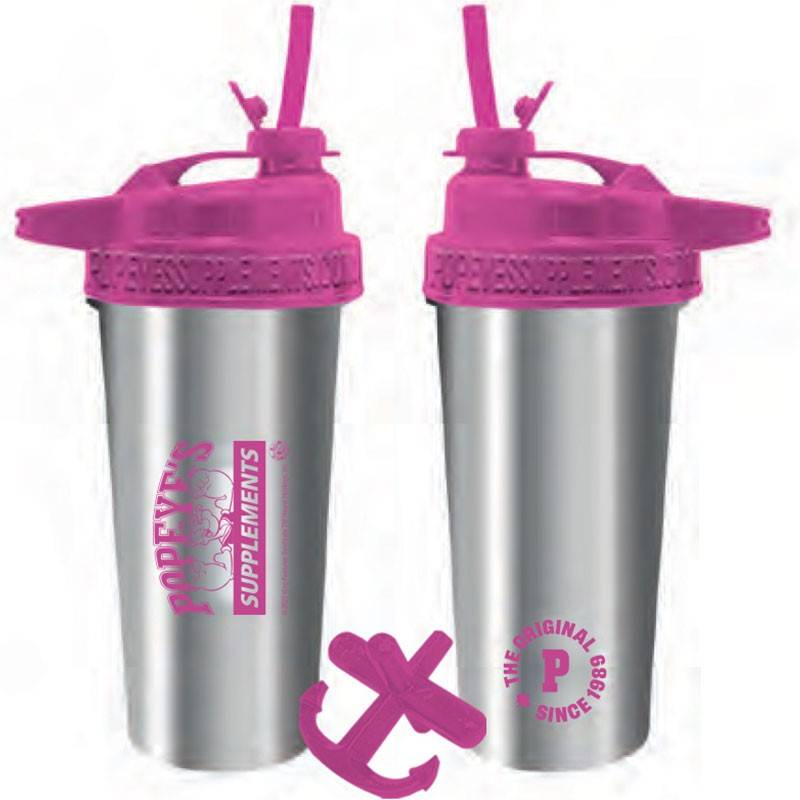 Popeye's Shaker Stainless Steel Silver 32oz
