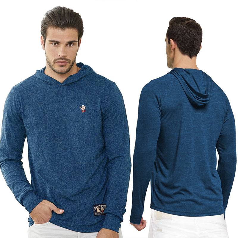 Popeye's Long Sleeve T-Shirt Hoodie Navy