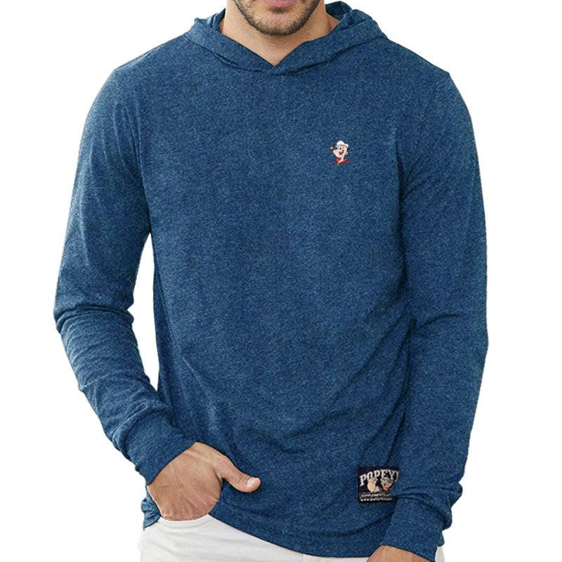 Popeye's Long Sleeve T-Shirt Hoodie Navy