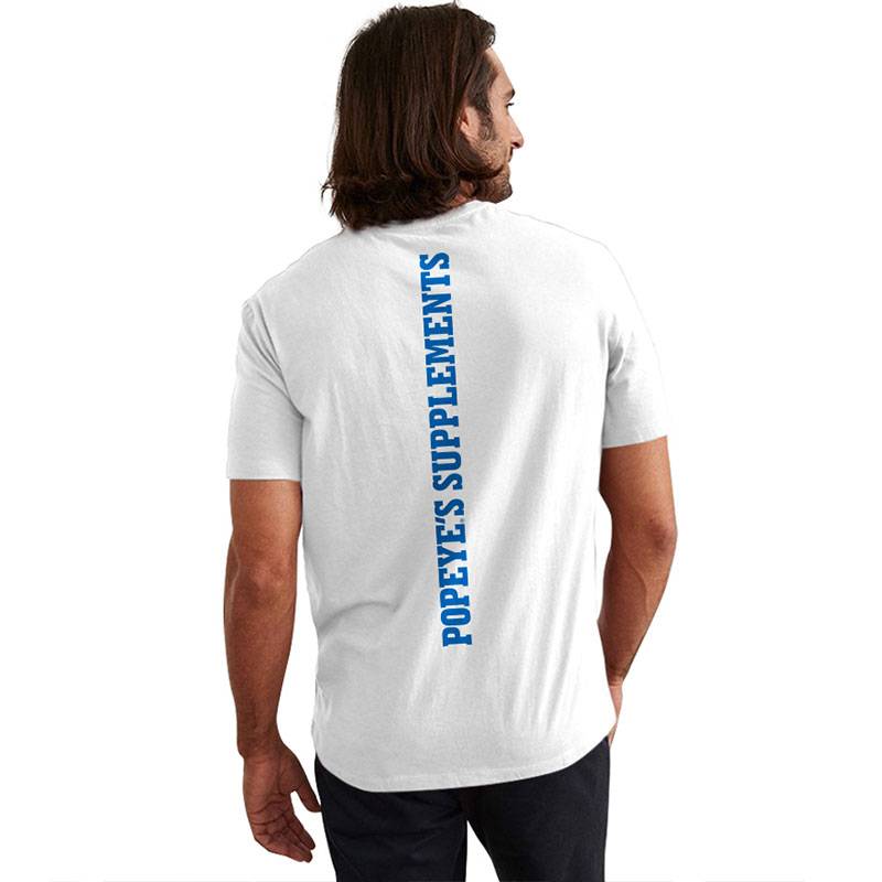 Popeye's Back Racer Stripe T shirt White