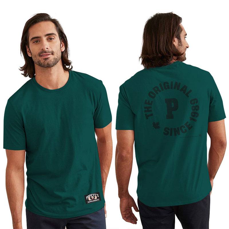 Popeye's Shirt "The Original Back Print" Green