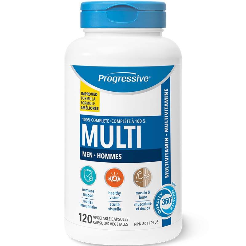 Progressive Multivitamin Active homme 120 caps