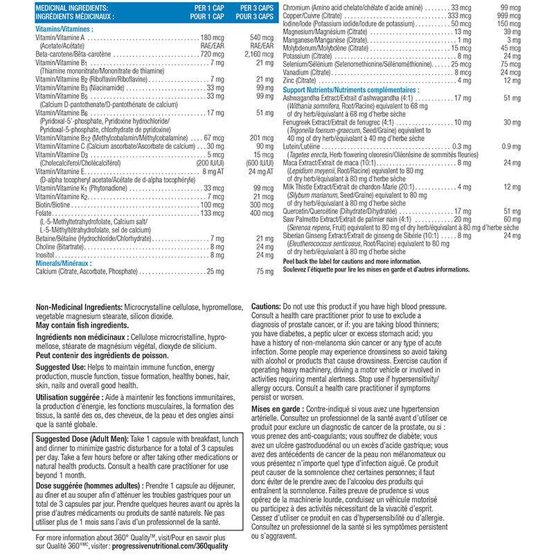 Progressive Multivitamin Active men 60 caps