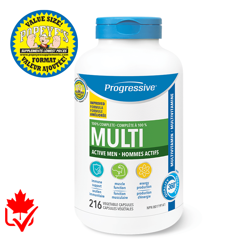 Progressive Multivitamin Active Men 216 caps