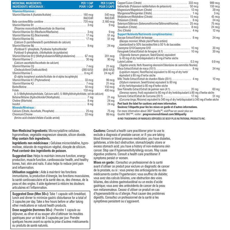 Progressive Multivitamin men 50+ 120 caps