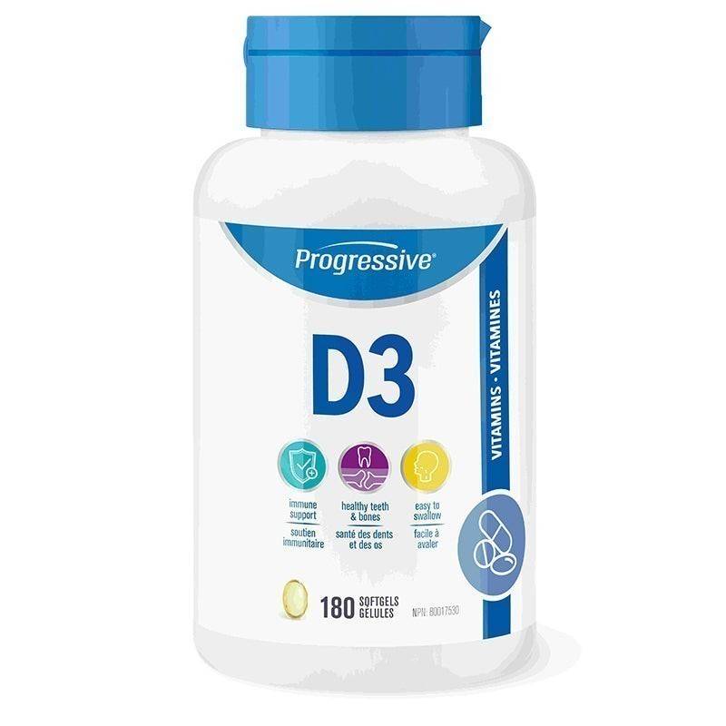 Progressive Vitamine D3 180 caps