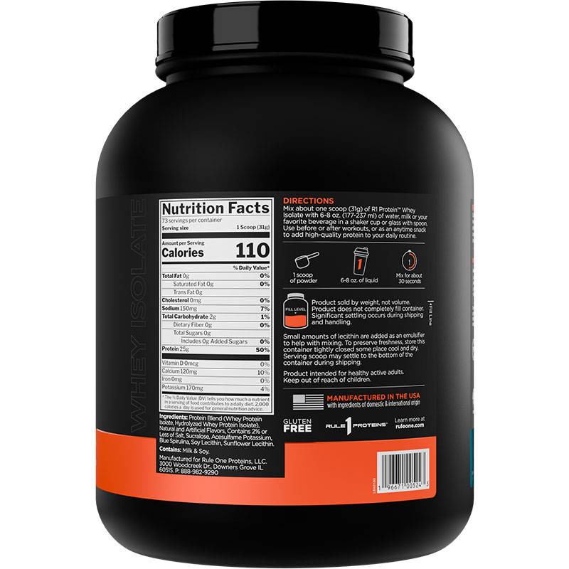 Rule 1 Whey Isolate Protein 5 lb