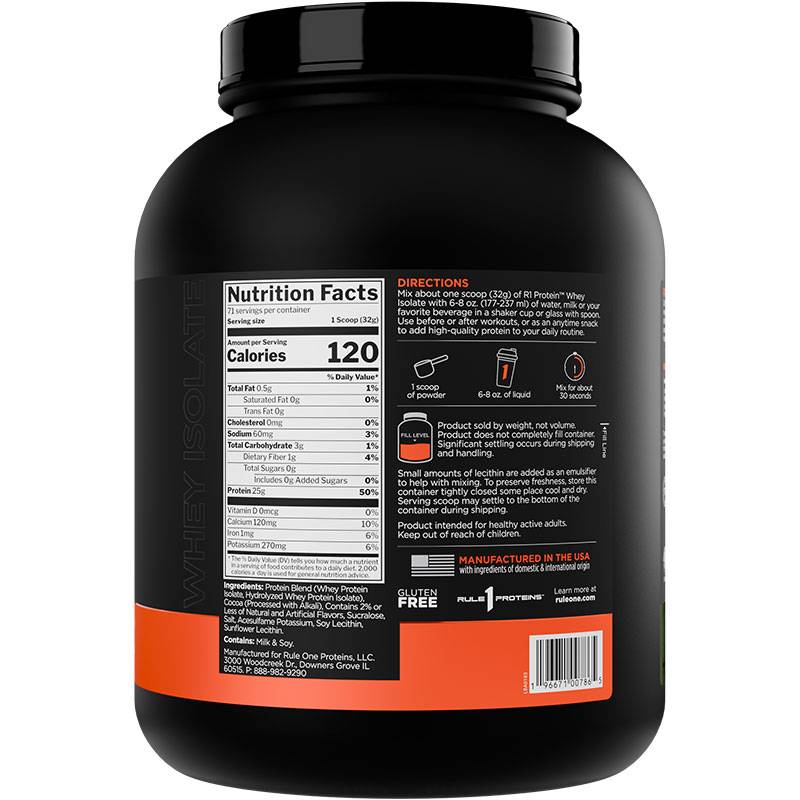 Rule 1 Whey Isolate Protein 5 lb