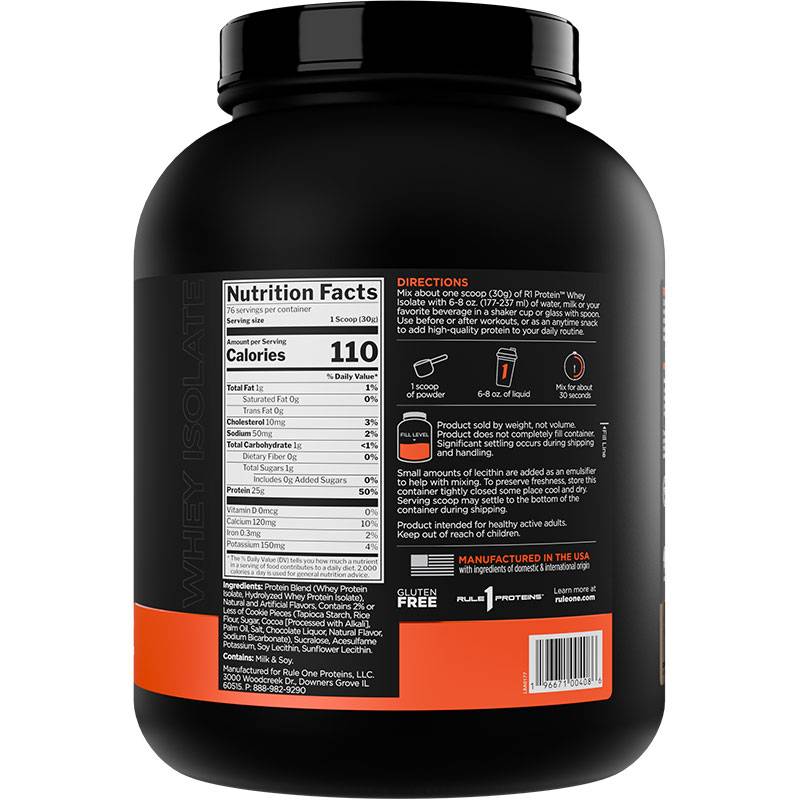 Rule 1 Whey Isolate Protein 5 lb