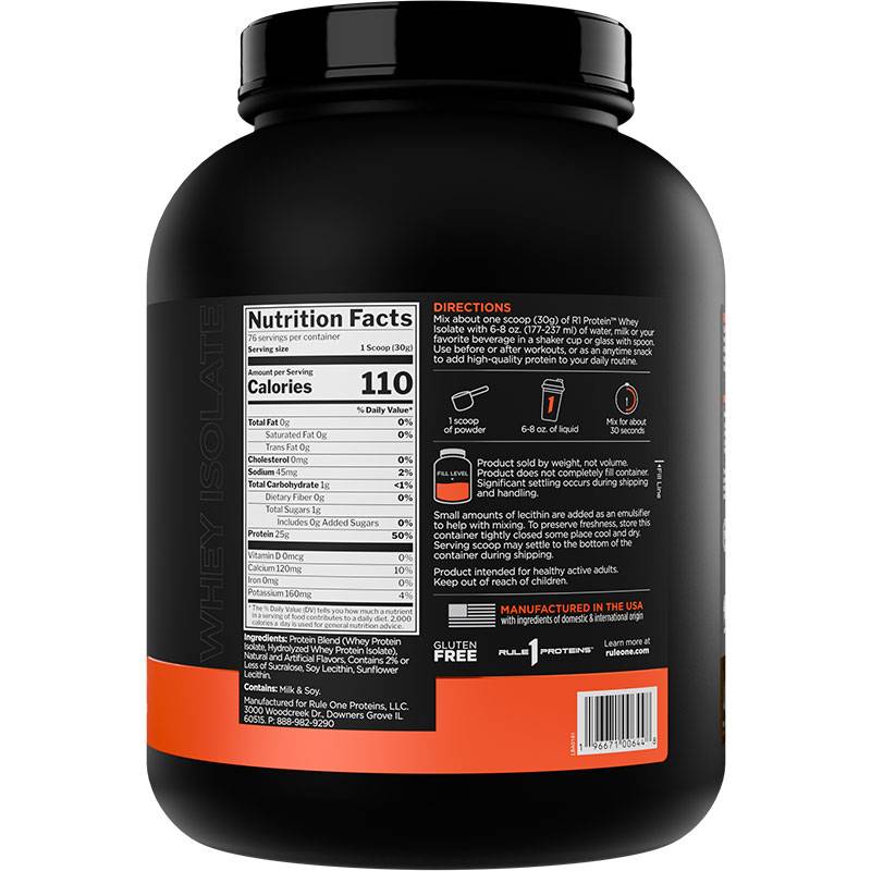 Rule 1 Whey Isolate Protein 5 lb