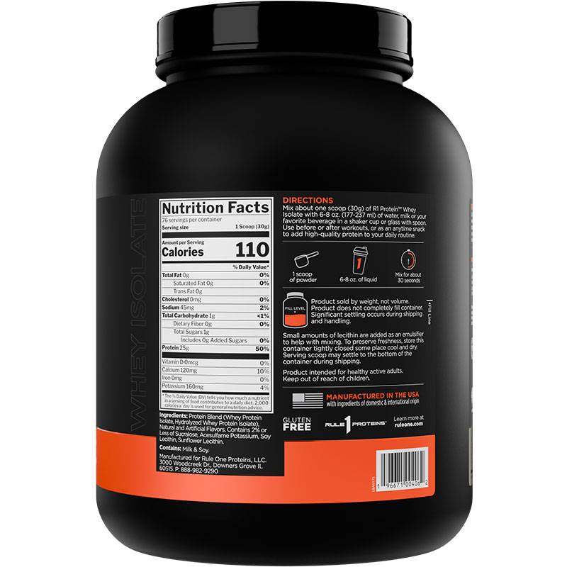 Rule 1 Whey Isolate Protein 5 lb