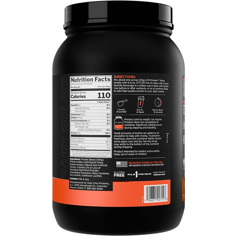 Rule 1 Whey Isolate Protein 2 lb