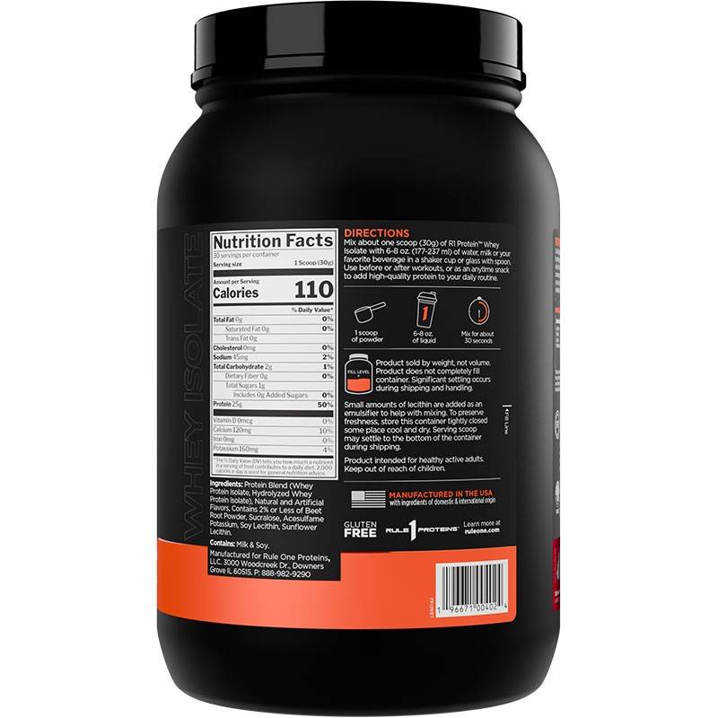 Rule 1 Whey Isolate Protein 2 lb