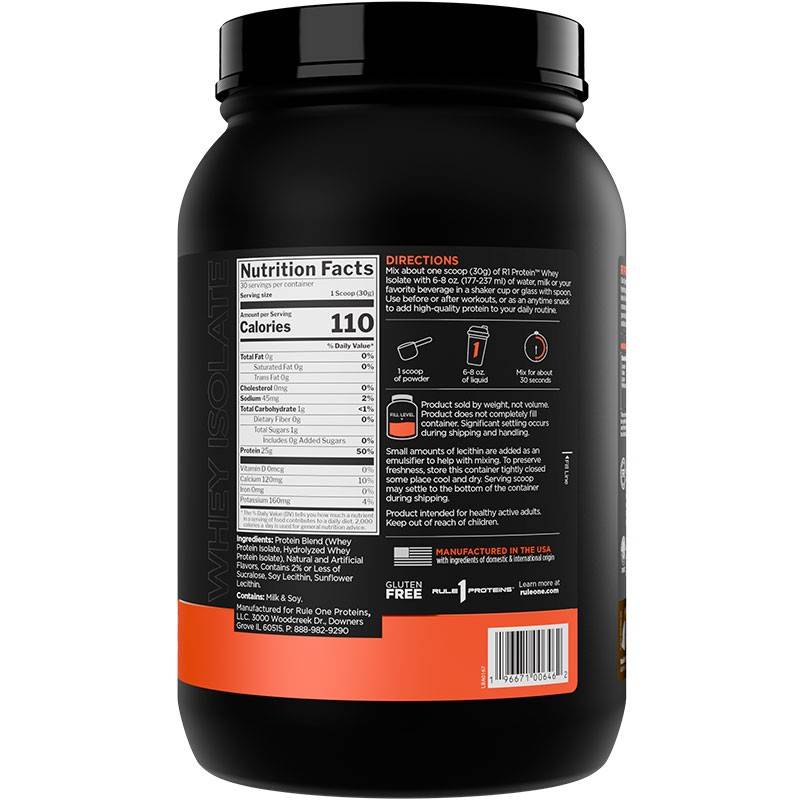 Rule 1 Whey Isolate Protein 2 lb