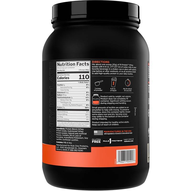 Rule 1 Whey Isolate Protein 2 lb