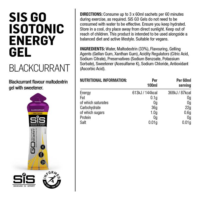 SIS GO Isotonic Energy Gel Box ( 30 X 60ml)