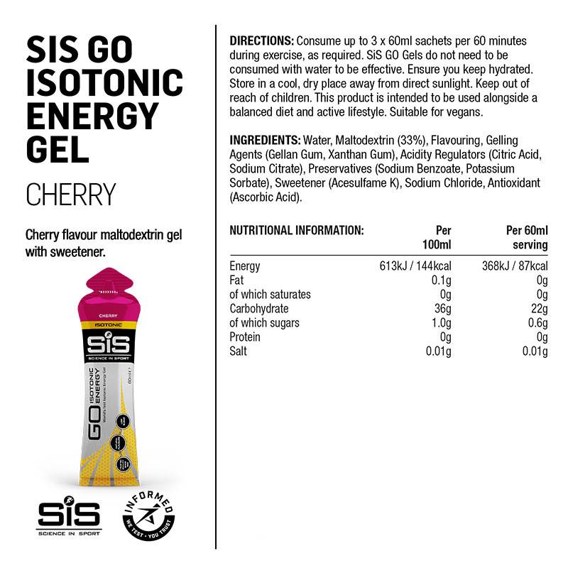 SIS GO Isotonic Energy Gel Box ( 30 X 60ml)