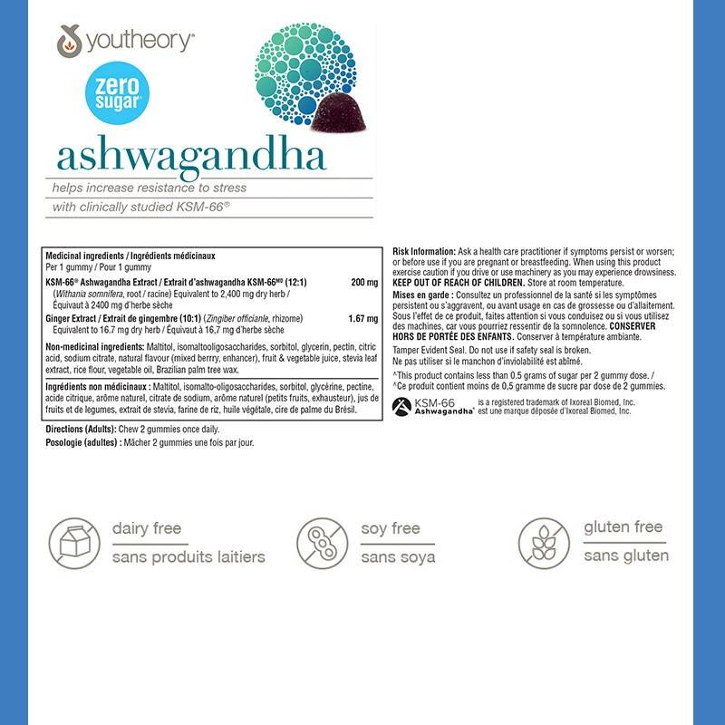 Youtheory Ashwagandha 60 gummies